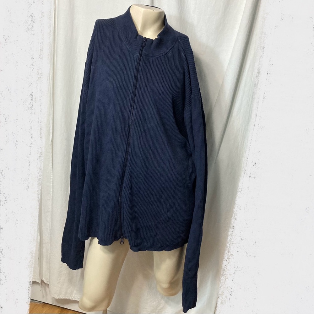 GAP vintage 2005 y2k extra large men’s zip navy blue cotton cardigan sweater